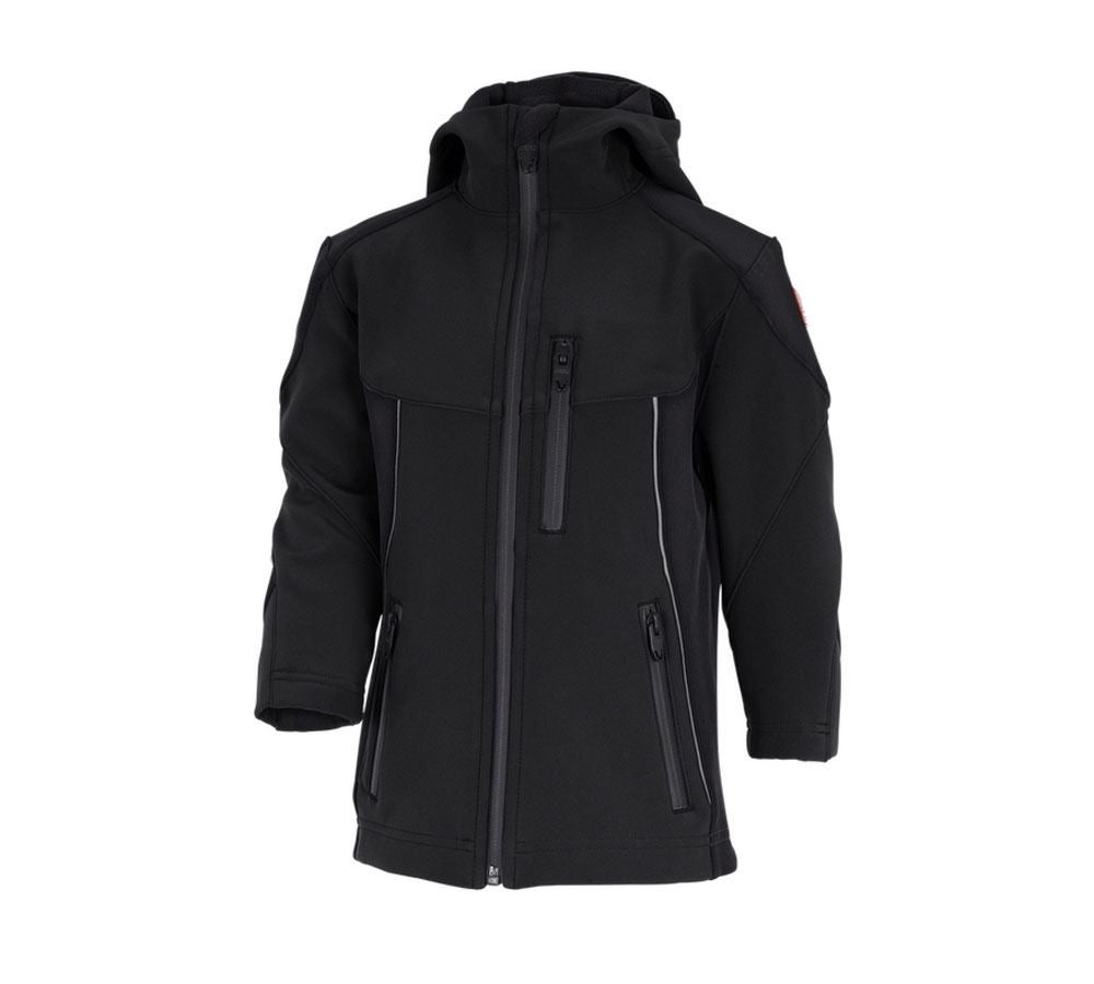 Jackets: Softshell jacket e.s.vision, children’s + black
