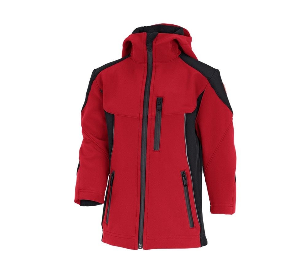 Cold: Softshell jacket e.s.vision, children’s + red/black