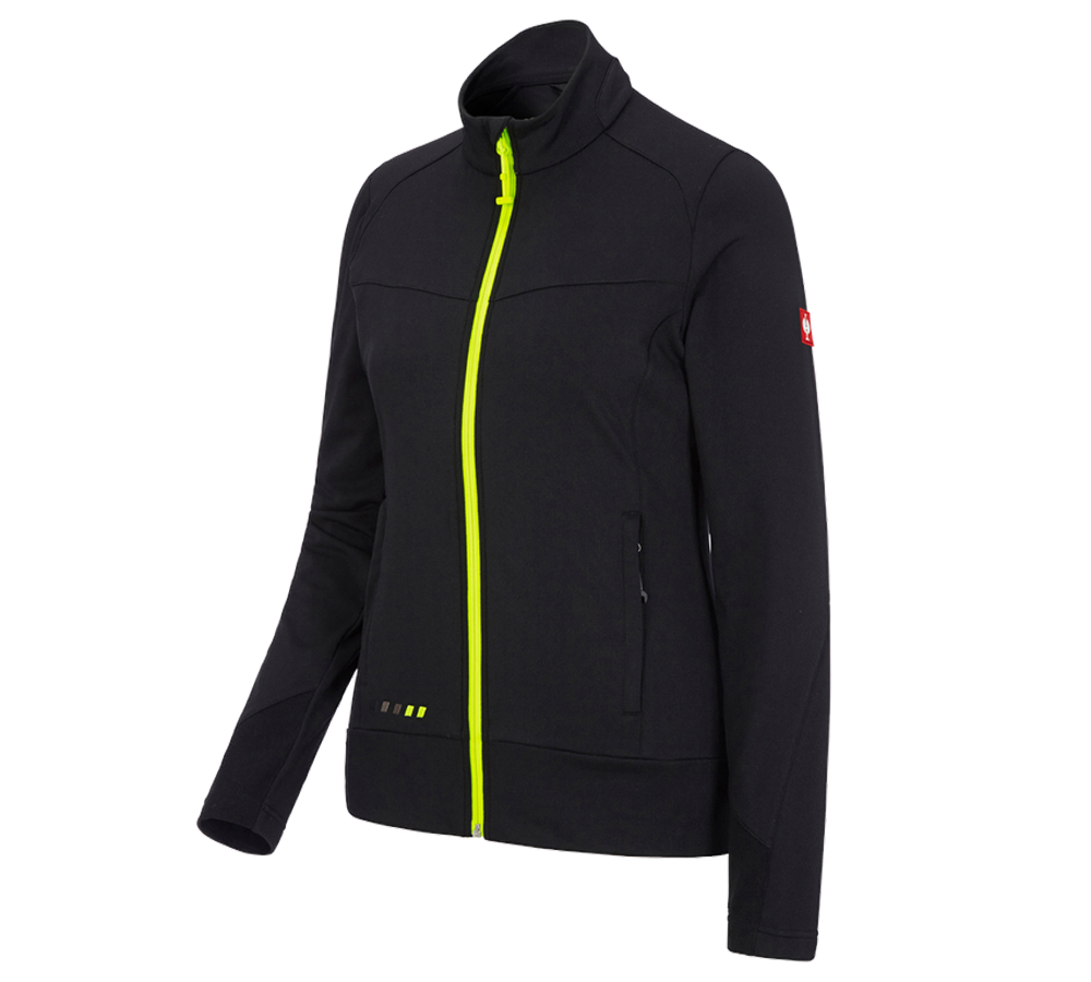 Work Jackets: FIBERTWIN®clima-pro jacket e.s.motion 2020,ladies' + black/high-vis yellow