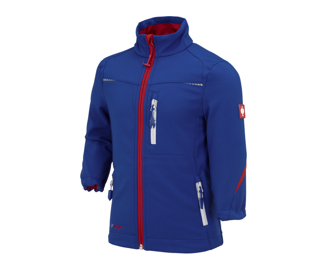Jackets: Softshell jacket e.s.motion 2020, children's + royal/fiery red