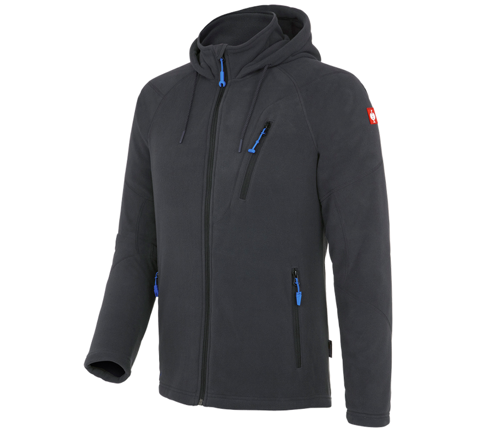 Work Jackets: Hooded fleece jacket e.s.motion 2020 + graphite