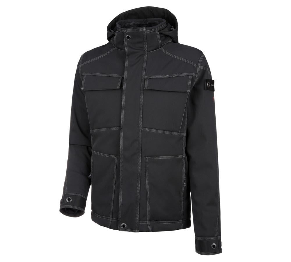 Work Jackets: Winter softshell jacket e.s.roughtough + black