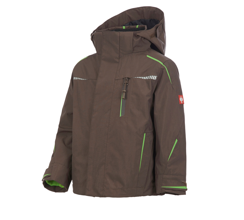 Jackets: 3 in 1 functional jacket e.s.motion 2020,  childr. + chestnut/sea green