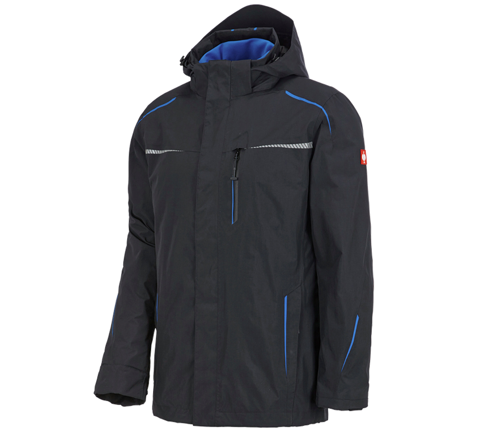 Work Jackets: 3 in 1 functional jacket e.s.motion 2020, men's + graphite/gentian blue