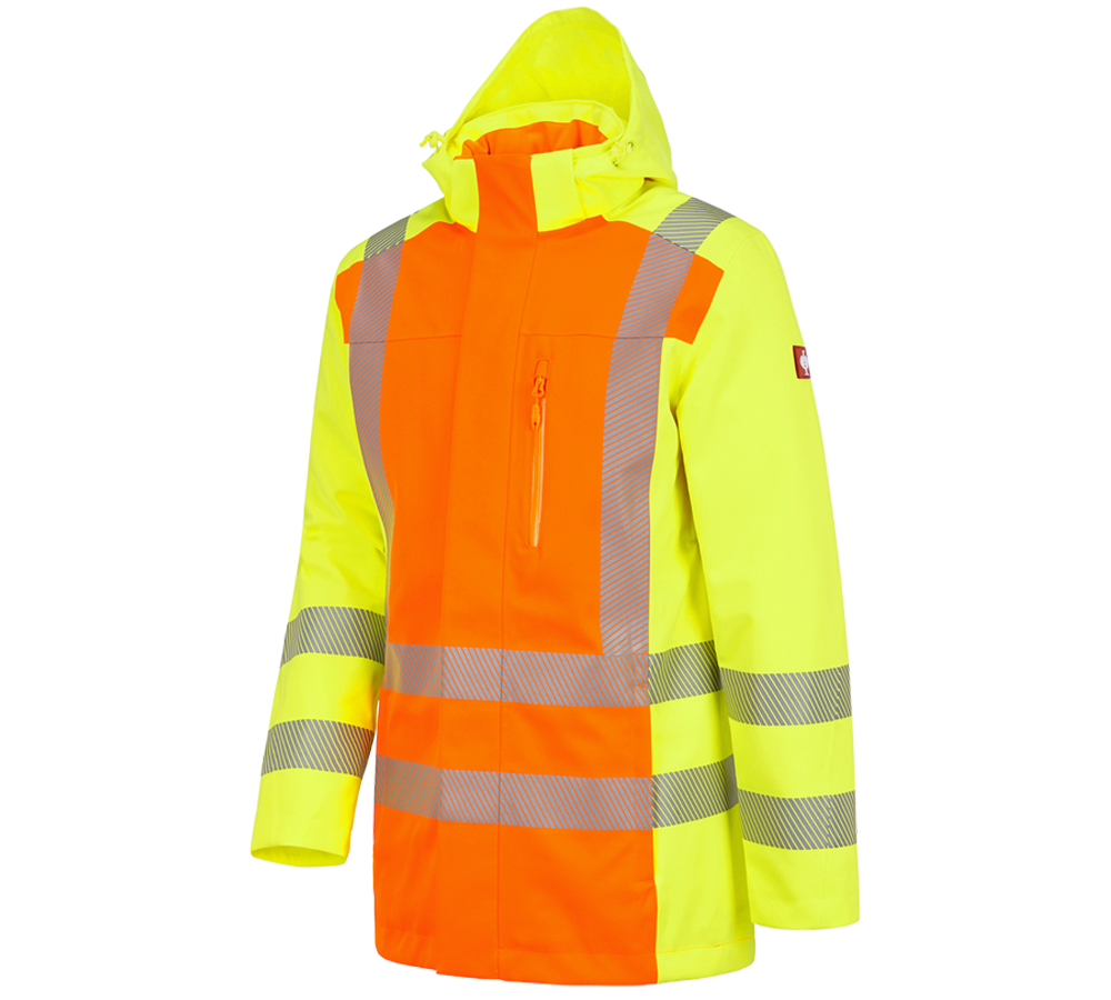Work Jackets: High-vis functional parka e.s.motion 2020 + high-vis orange/high-vis yellow