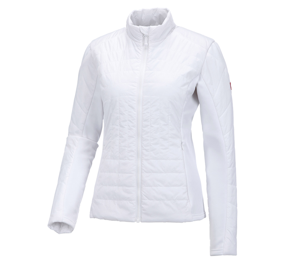 Work Jackets: e.s. Function quilted jacket thermo stretch,ladies + white