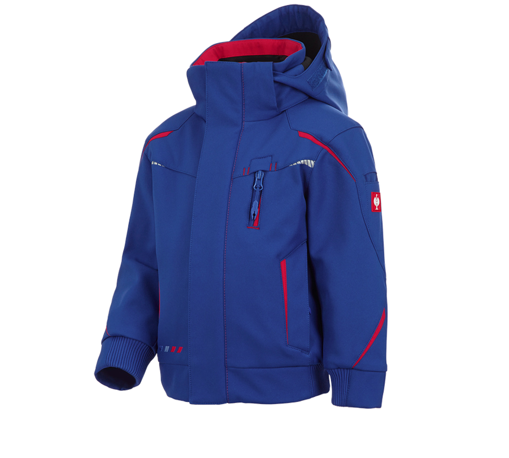 Jackets: Winter softshell jacket e.s.motion 2020,children's + royal/fiery red