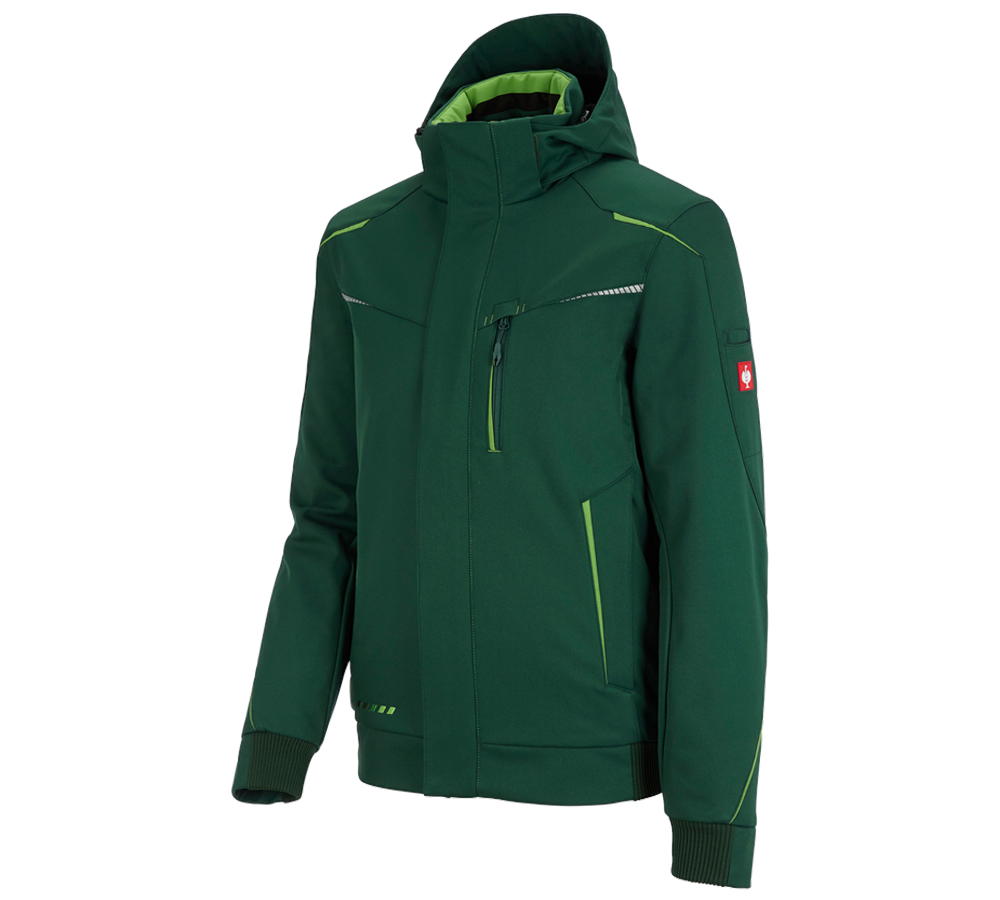 Work Jackets: Winter softshell jacket e.s.motion 2020, men's + green/seagreen