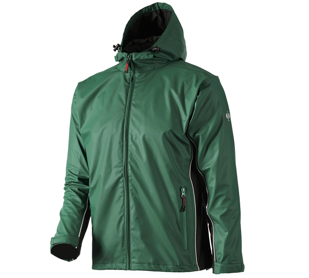 Jacken: Regenjacke flexactive + grün/schwarz