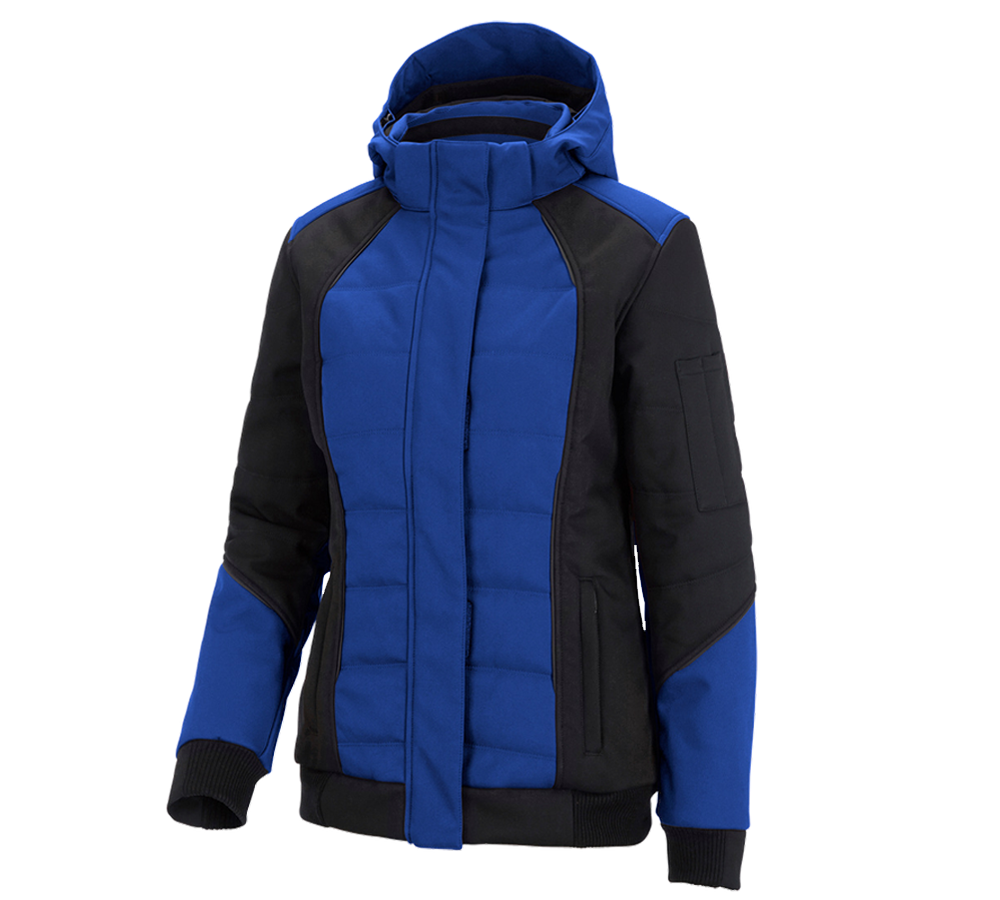 Work Jackets: Winter softshell jacket e.s.vision, ladies' + royal/black