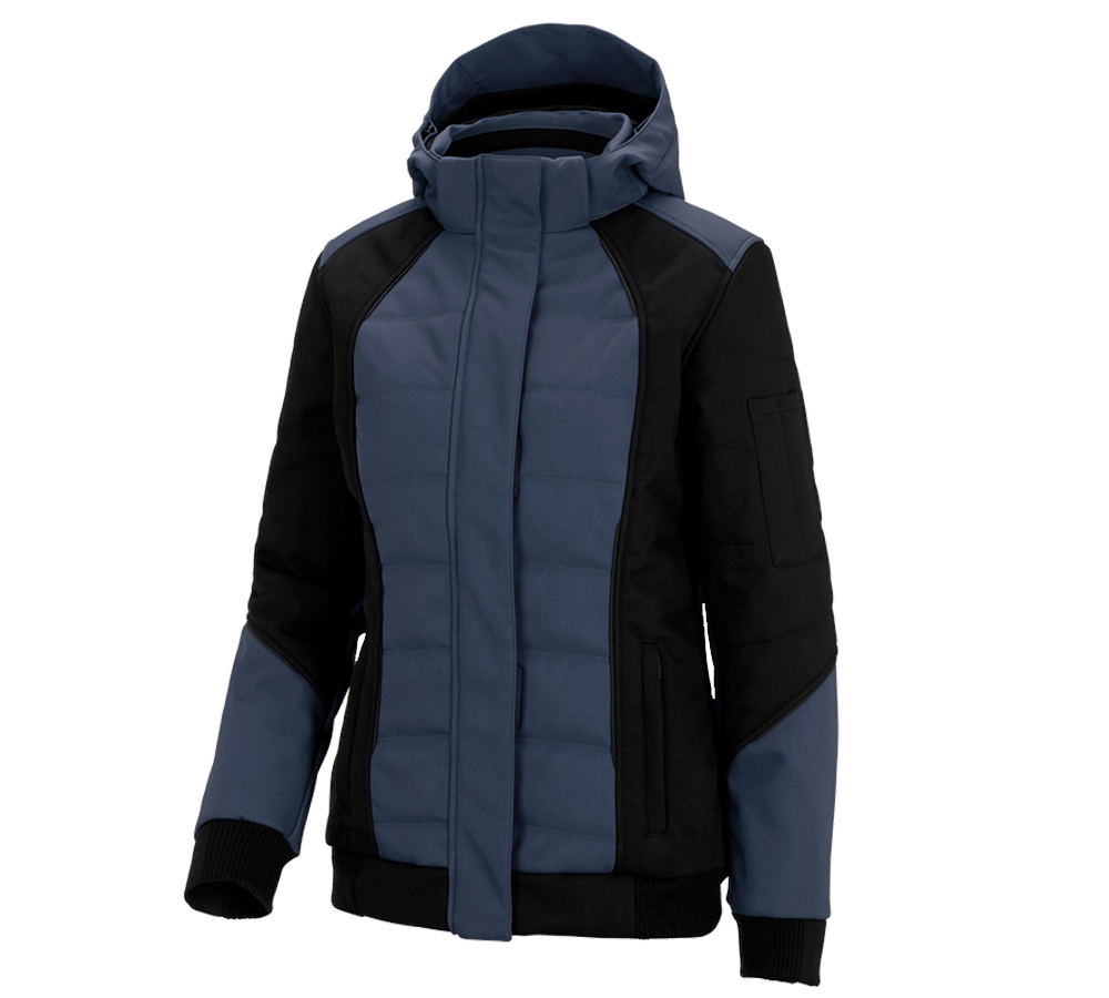Work Jackets: Winter softshell jacket e.s.vision, ladies' + pacific/black