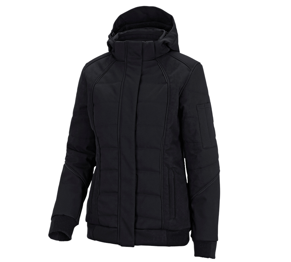 Work Jackets: Winter softshell jacket e.s.vision, ladies' + black