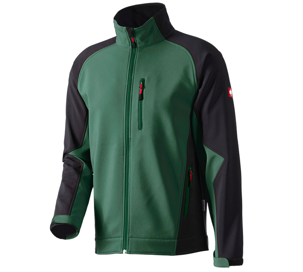 Jacken: Softshell Jacke dryplexx® softlight + grün/schwarz