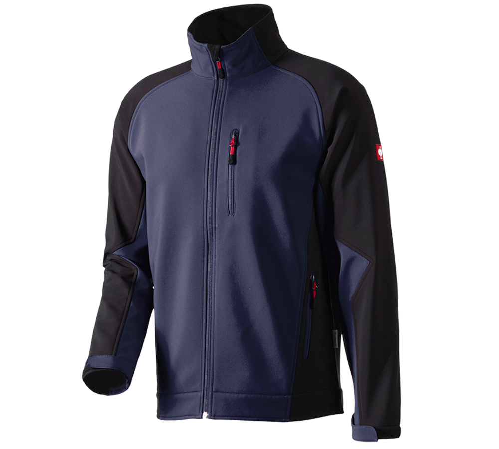 Jacken: Softshell Jacke dryplexx® softlight + dunkelblau/schwarz