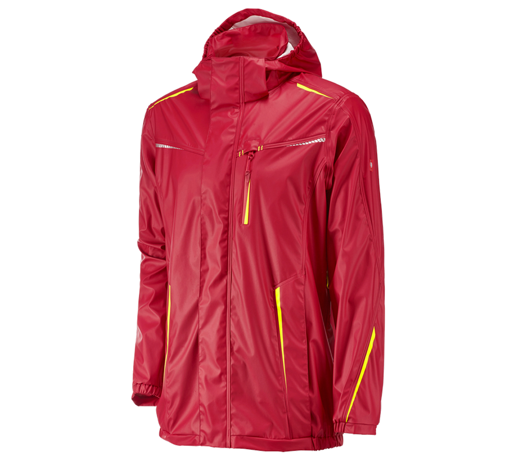 Topics: Rain jacket e.s.motion 2020 superflex + fiery red/high-vis yellow