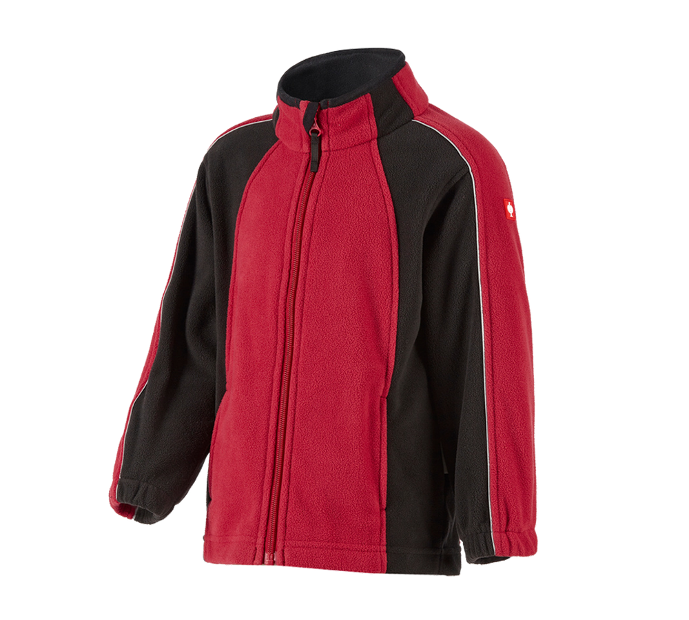 Jackets: Children's microfleece jacket dryplexx® micro + red/black