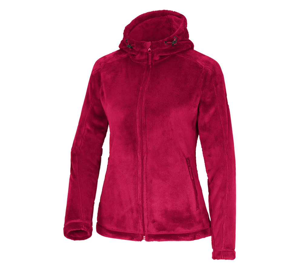 Work Jackets: e.s. Zip jacket Highloft, ladies' + berry