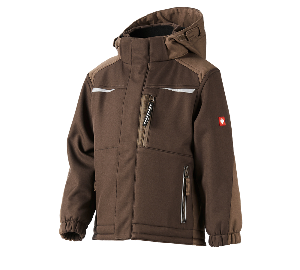 Jackets: Children's softshell jacket e.s.motion + chestnut/hazelnut