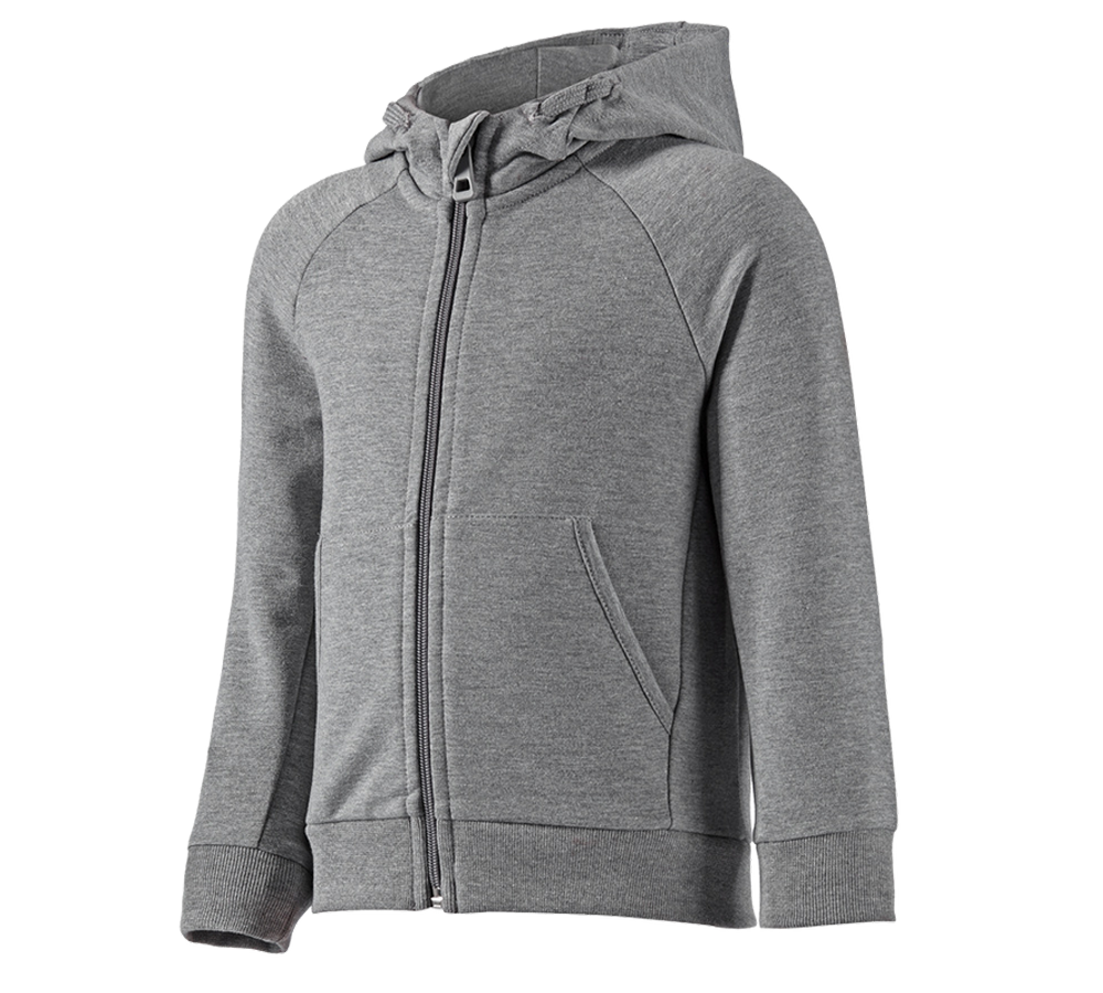 Shirts, Pullover & more: e.s. Hoody sweatjacket cotton stretch, children’s + grey melange