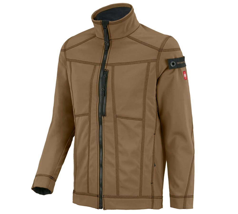 Work Jackets: Softshell jacket e.s.roughtough + walnut