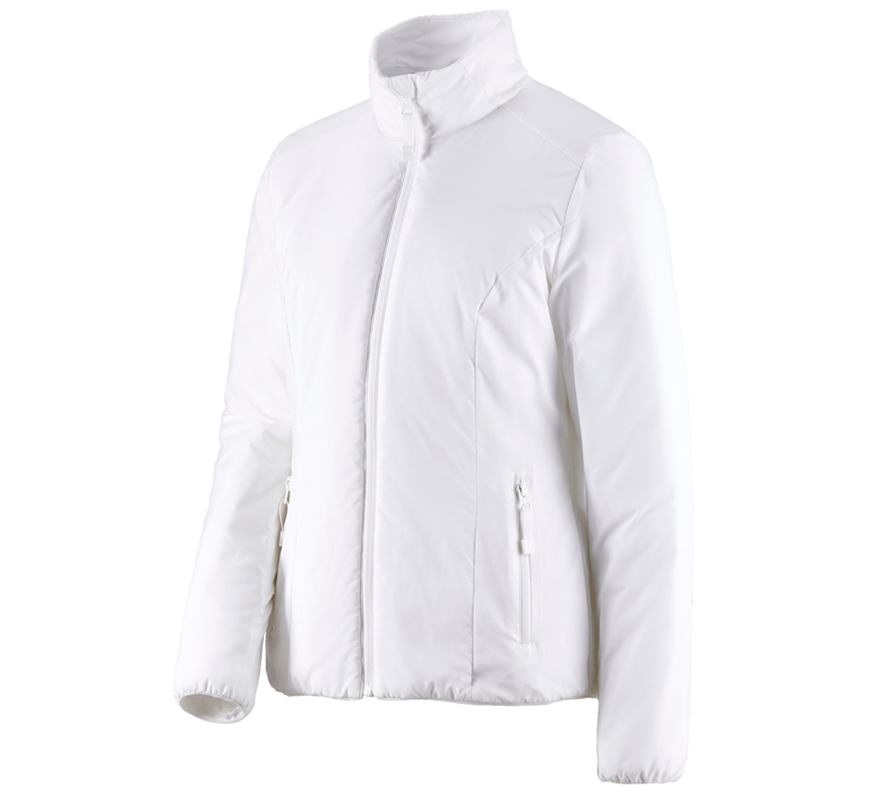 Work Jackets: e.s. Padded jacket CI, ladies' + white
