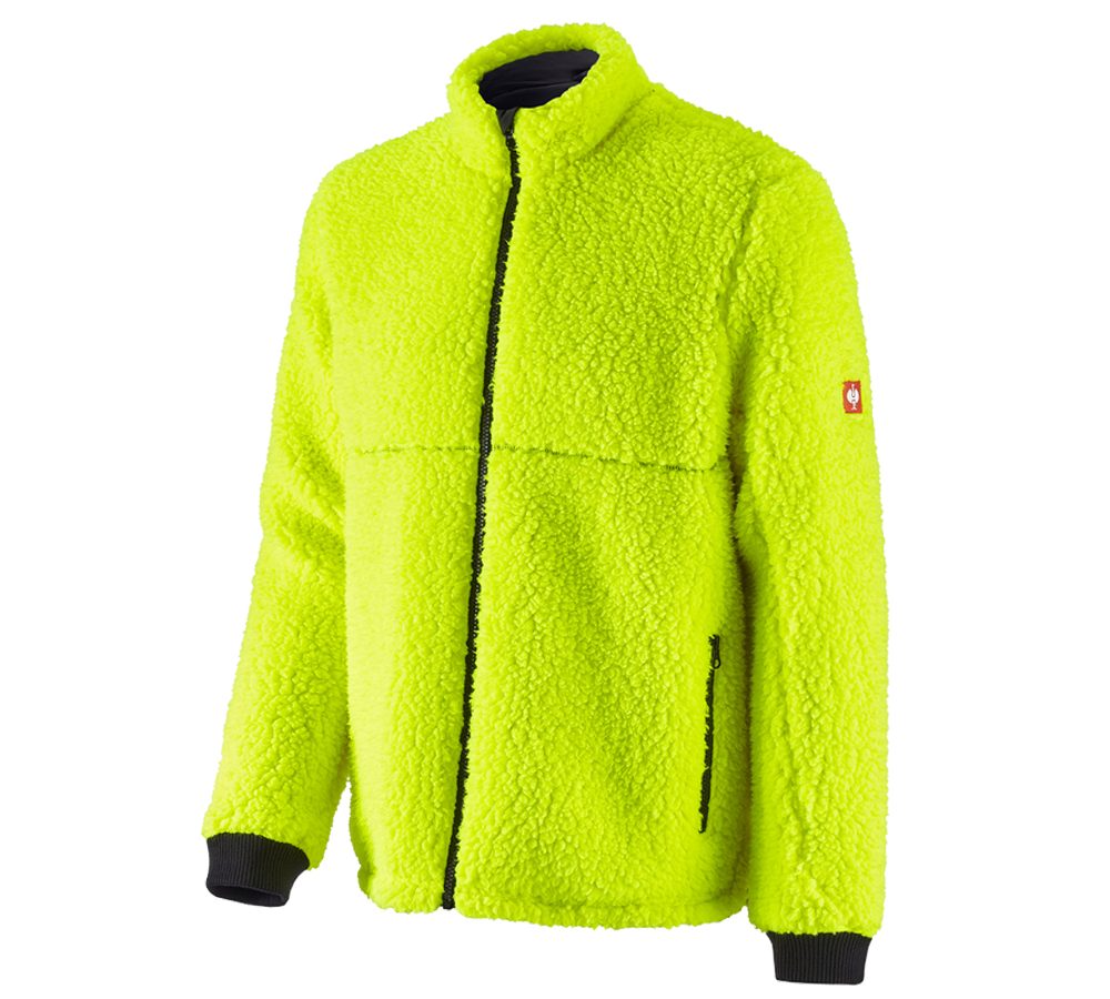 Work Jackets: e.s. Forestry faux fur jacket + high-vis yellow