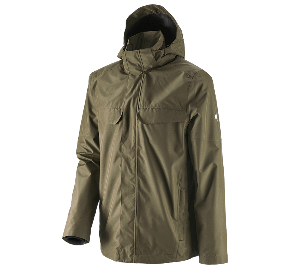 Work Jackets: Rain jacket e.s.concrete + mudgreen