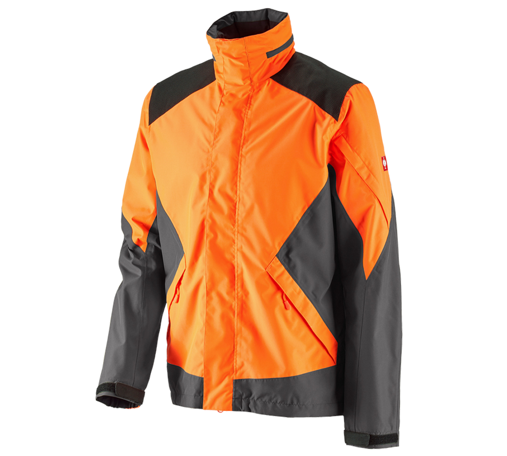 Work Jackets: e.s. Forestry rain jacket + high-vis orange/carbongrey