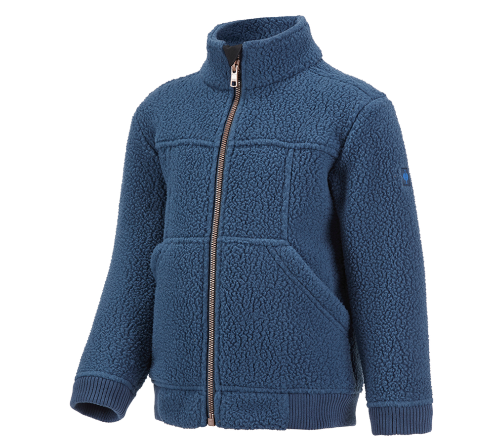 Jackets: Faux fur jacket e.s.vintage, children's + arcticblue
