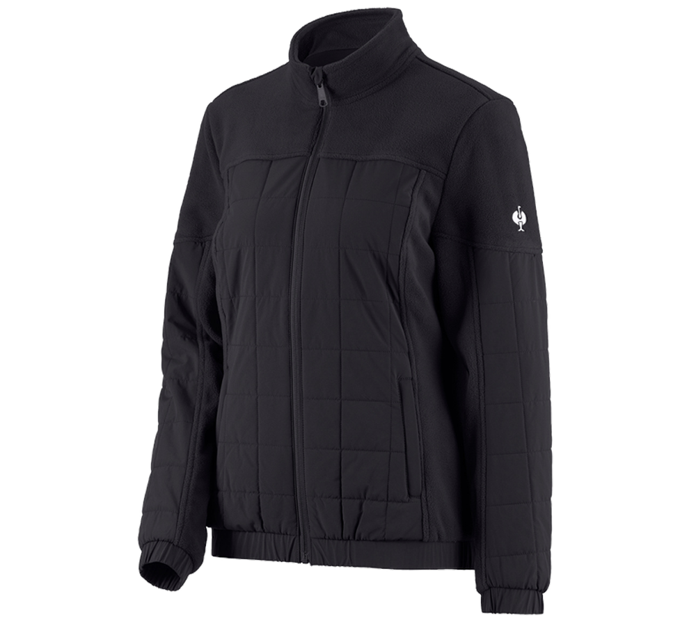 Work Jackets: Hybrid fleece jacket e.s.concrete, ladies' + black