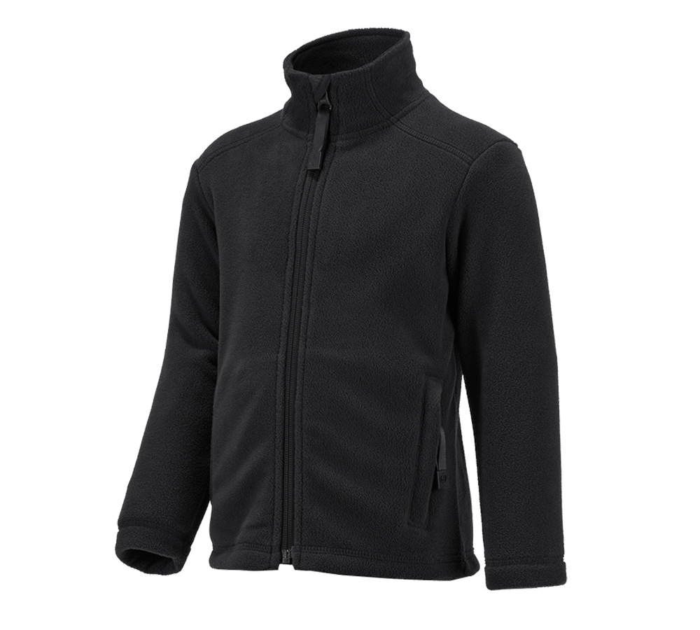 Jackets: e.s. Fleece jacket CI, children's + black