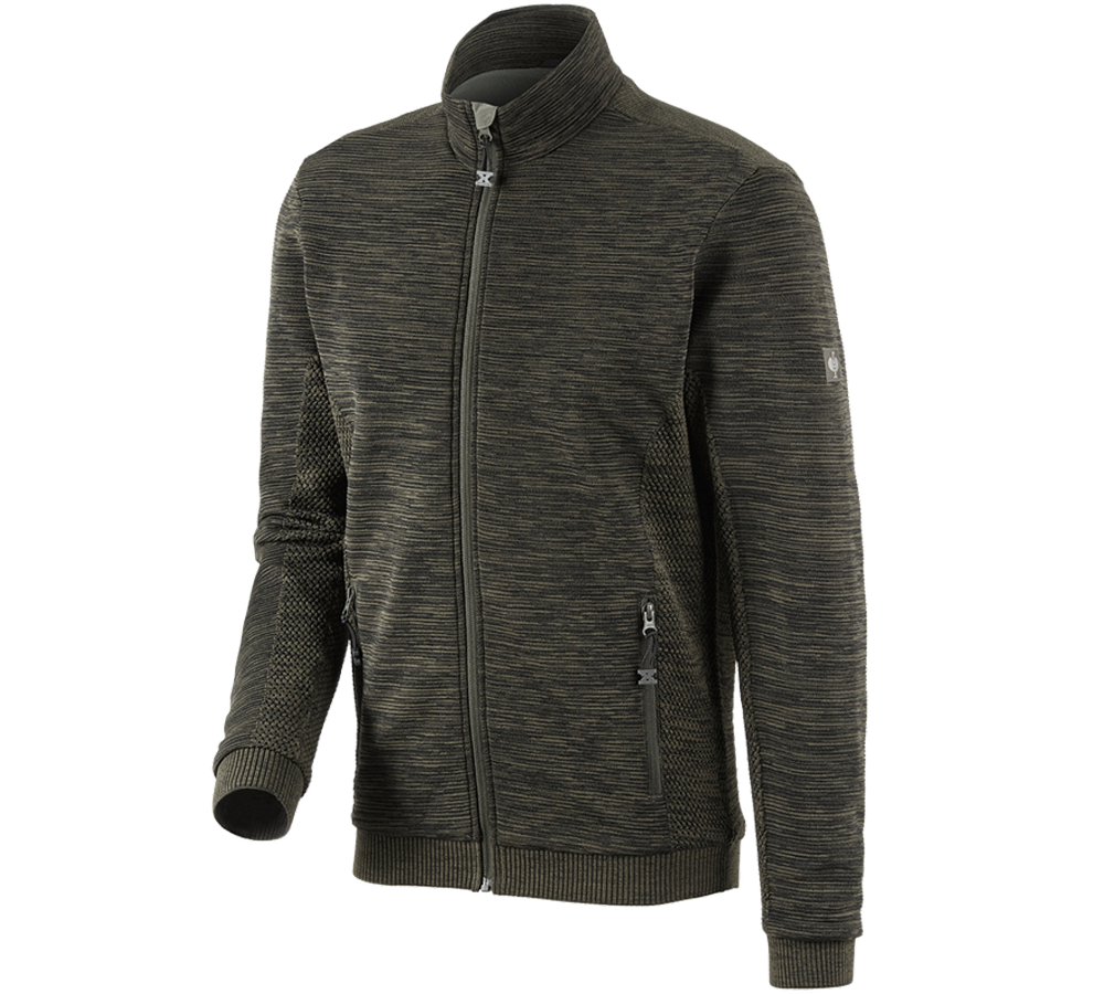 Work Jackets: Knitted jacket e.s.motion ten + disguisegreen