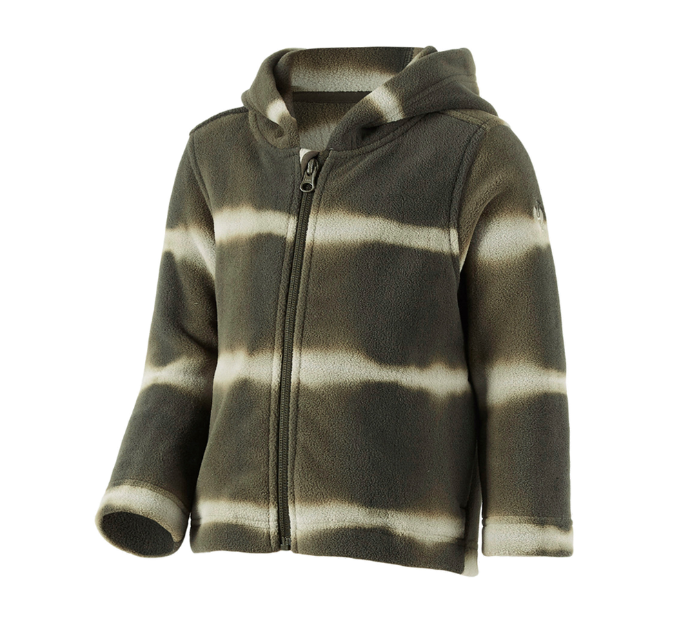 Jackets: Fleece hoody jacket tie-dye e.s.motion ten, child. + disguisegreen/moorgreen