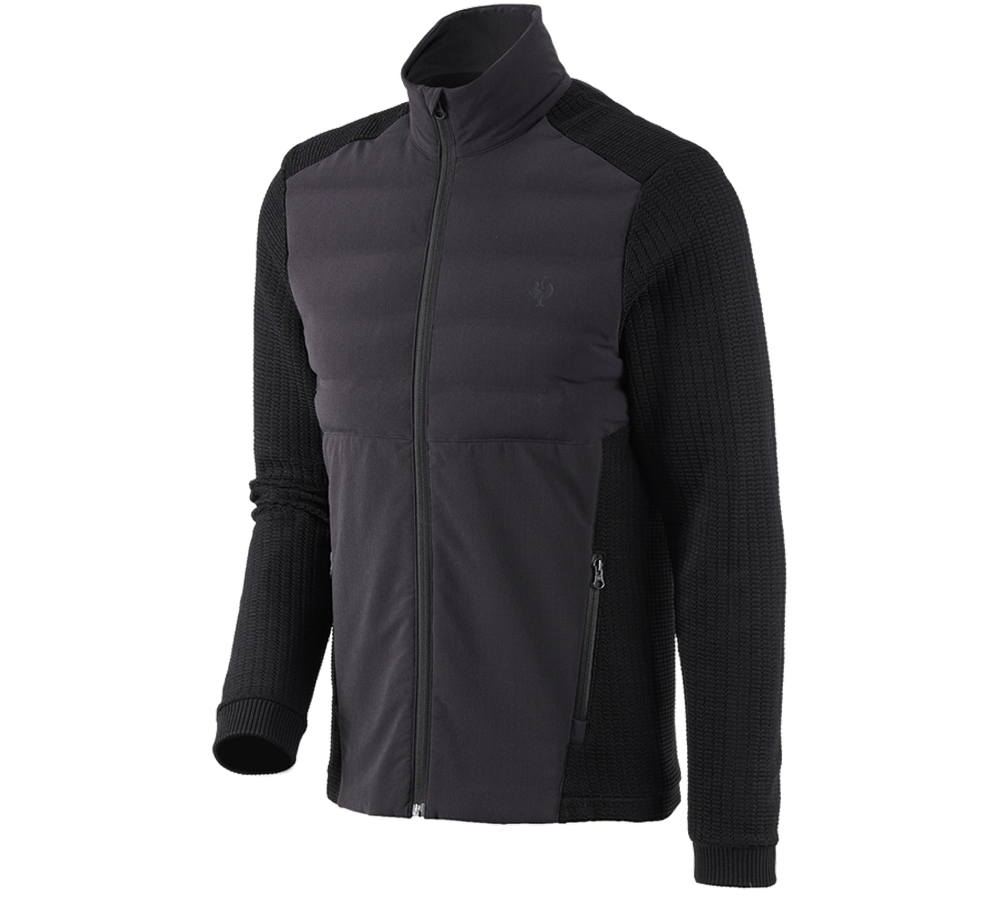 Clothing: Hybrid knitted jacket e.s.trail + black