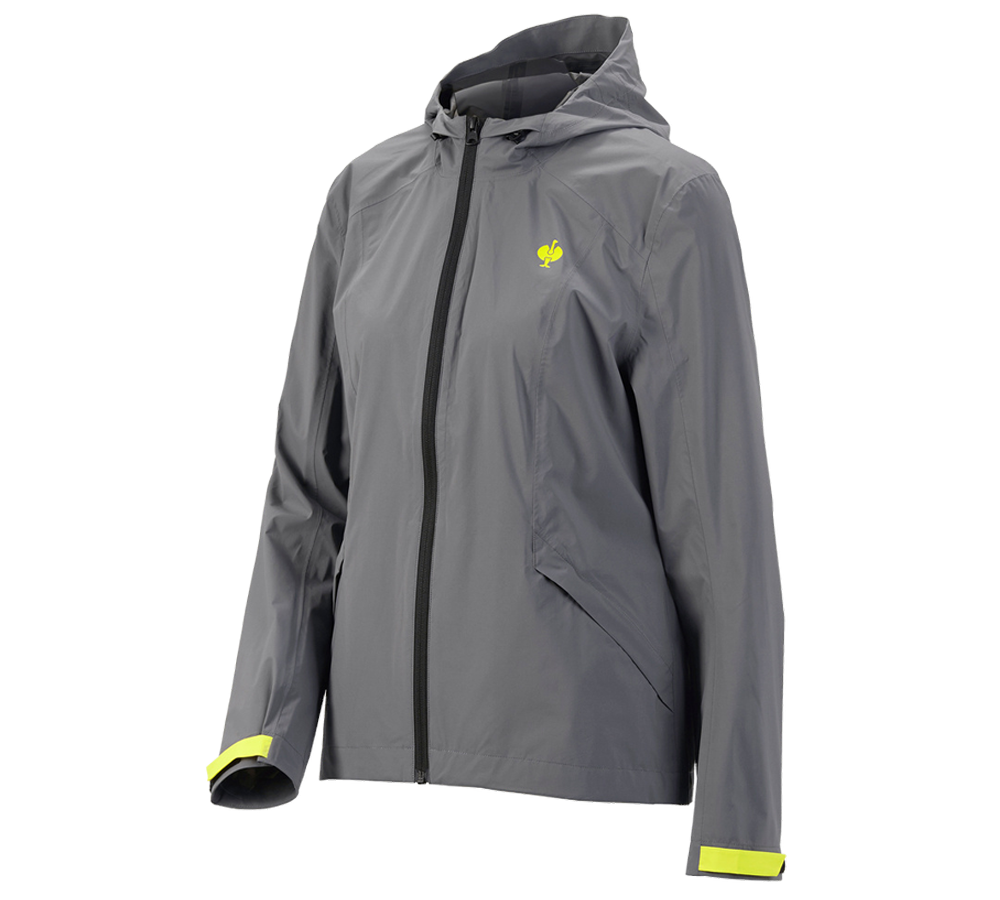 Work Jackets: Windbreaker light-pack e.s.trail, ladies' + basaltgrey/acid yellow