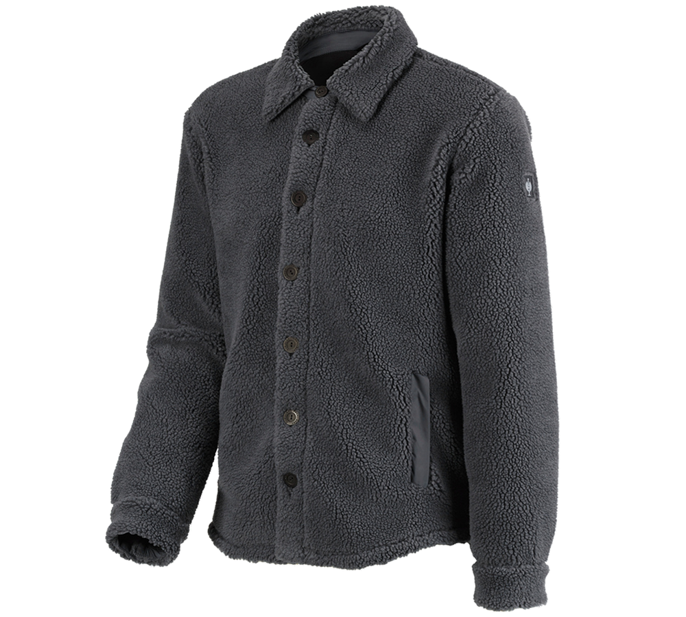Work Jackets: Faux fur jacket e.s.iconic + carbongrey