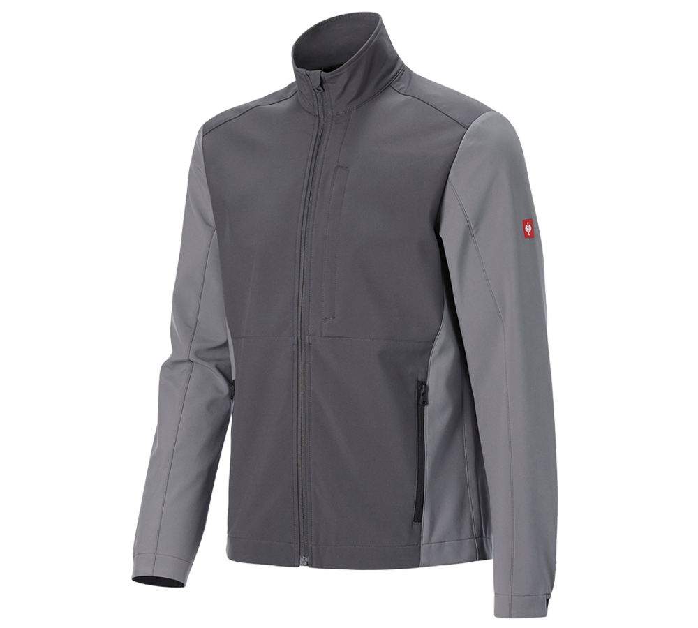 Vestes de travail: Veste Softshell e.s.trail pure + gris carbone/gris basalte