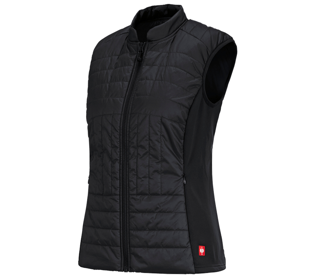 Work Body Warmer: e.s. Function quilted bodywarmer thermo stretch,l. + black
