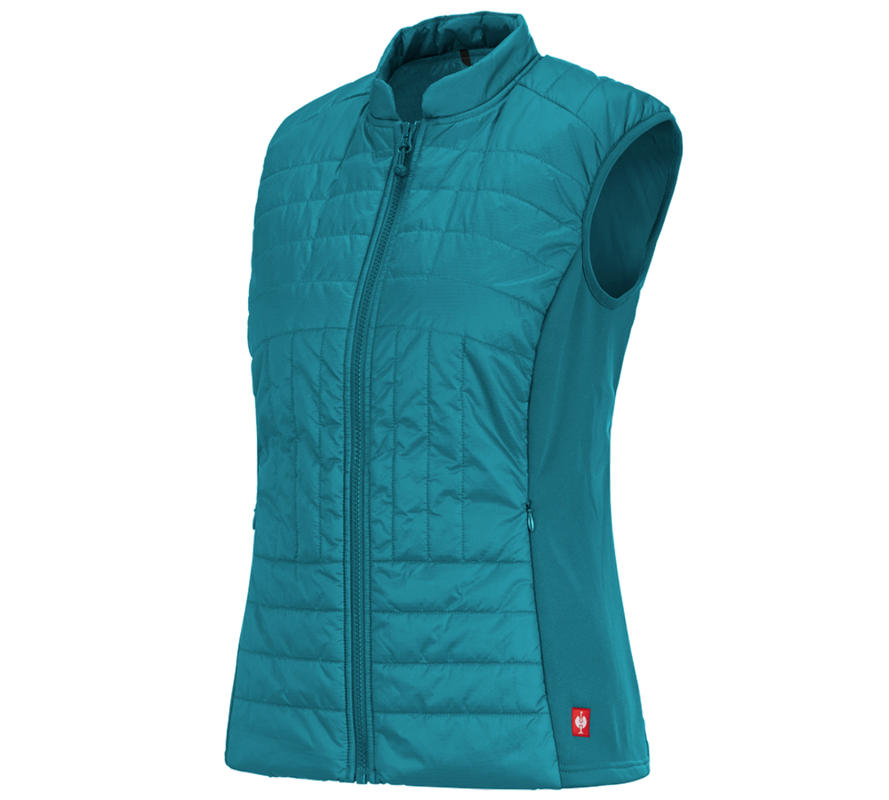 Work Body Warmer: e.s. Function quilted bodywarmer thermo stretch,l. + ocean