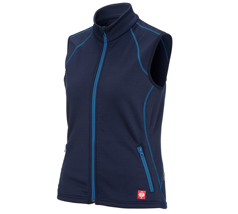 Work Body Warmer: Funct. bodyw. thermo stretch e.s.motion 2020,lad. + navy/atoll
