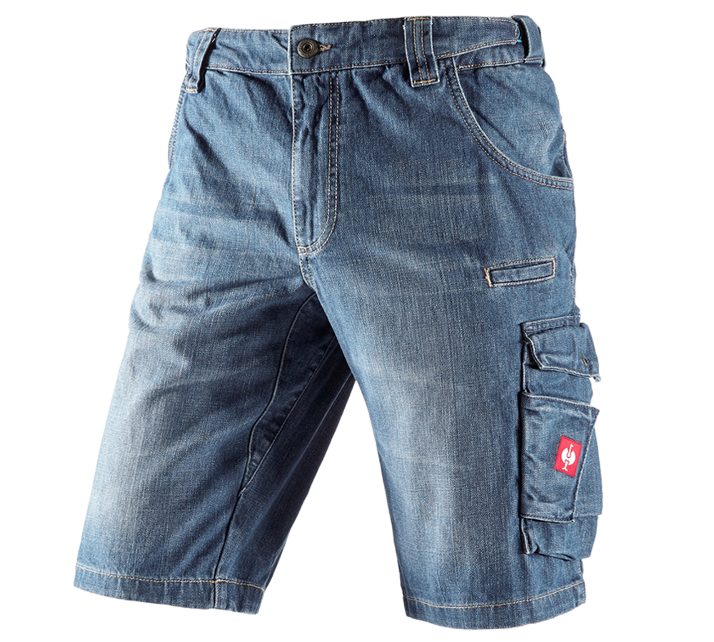Work Trousers: e.s. Worker denim shorts + stonewashed