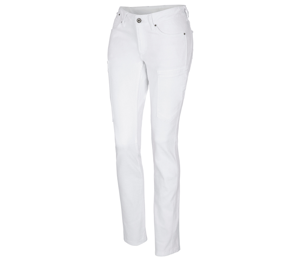 Themen: e.s. 7-Pocket-Jeans, Damen + weiß