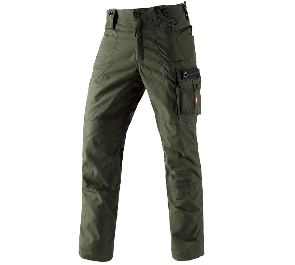 Pantalons de travail: e.s. Pantalon à taille élastique cotton touch + thym