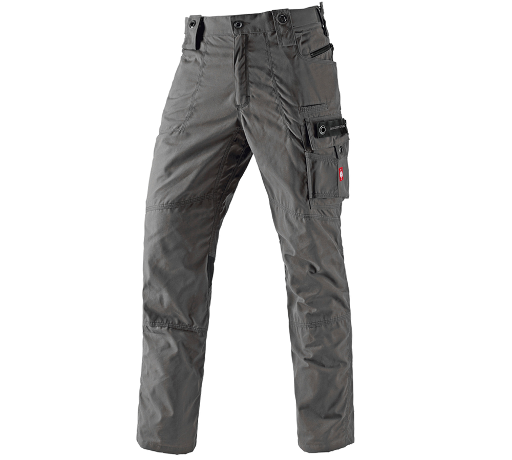 Pantalons de travail: e.s. Pantalon à taille élastique cotton touch + titane