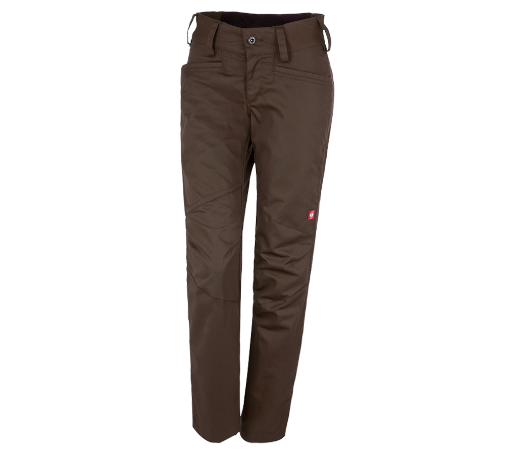 Pantalons de travail: e.s. Pantalon de travail base, femmes + marron