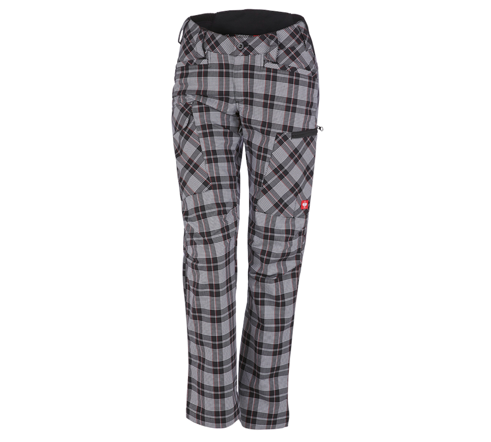 Pantalons de travail: e.s. Pantalon de travail pocket, femmes + noir/blanc/rouge