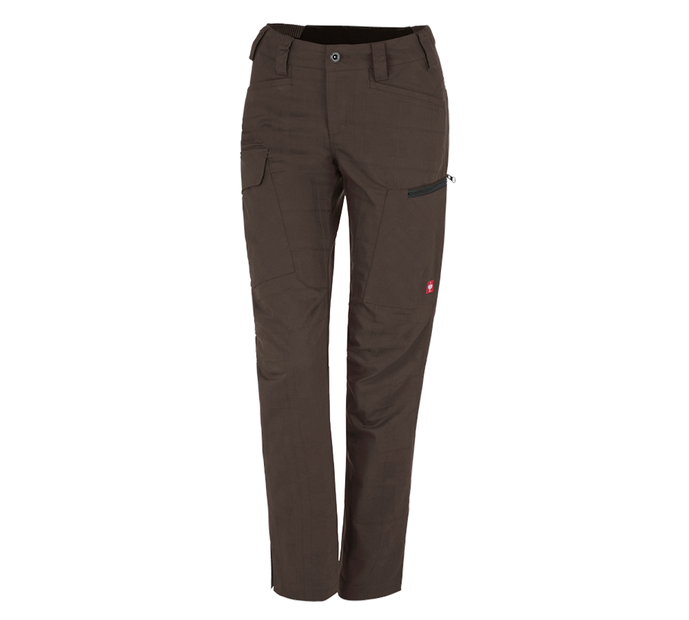 Work Trousers: e.s. Trousers pocket, ladies' + chestnut