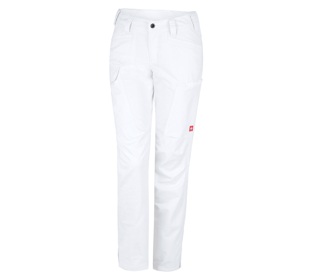 Work Trousers: e.s. Trousers pocket, ladies' + white