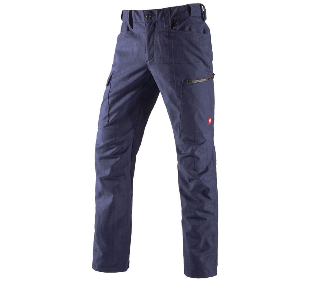 Pantalons de travail: e.s. Pantalon de travail pocket, hommes + bleu foncé