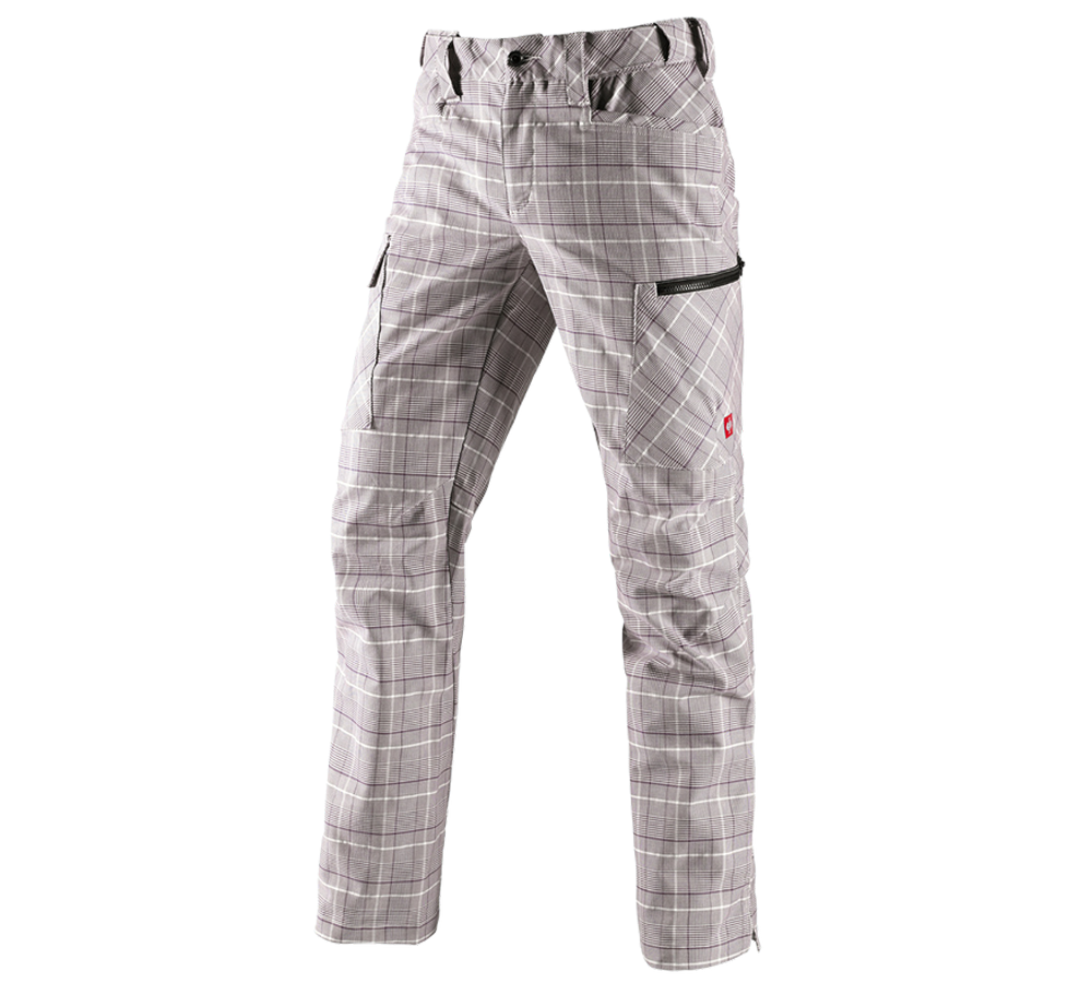 Thèmes: e.s. Pantalon de travail pocket, hommes + marron/blanc